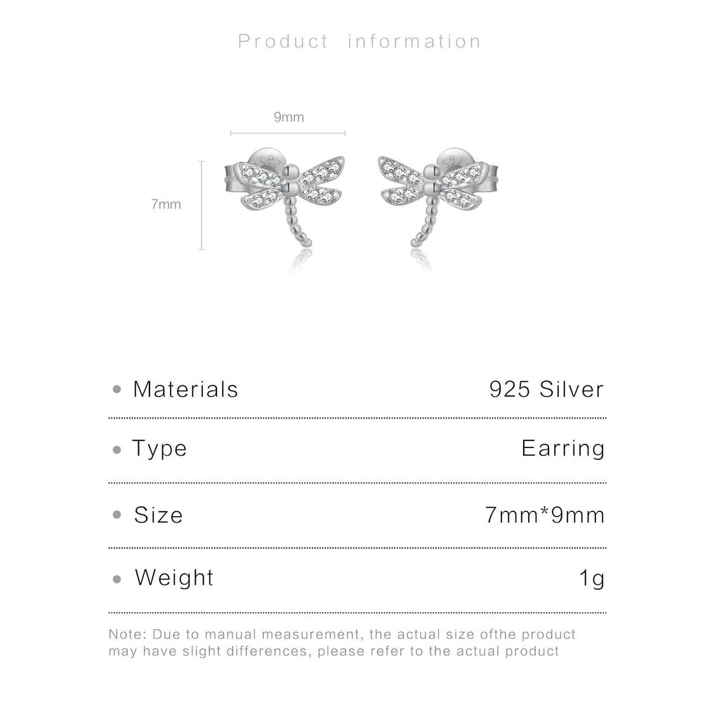 ANDYWEN Женские серьги-гвоздики из стерлингового серебра 925 пробы, золотые бабочки, стрекозы, пчелы, роскошные ювелирные изделия, 2023, свадебные украшения