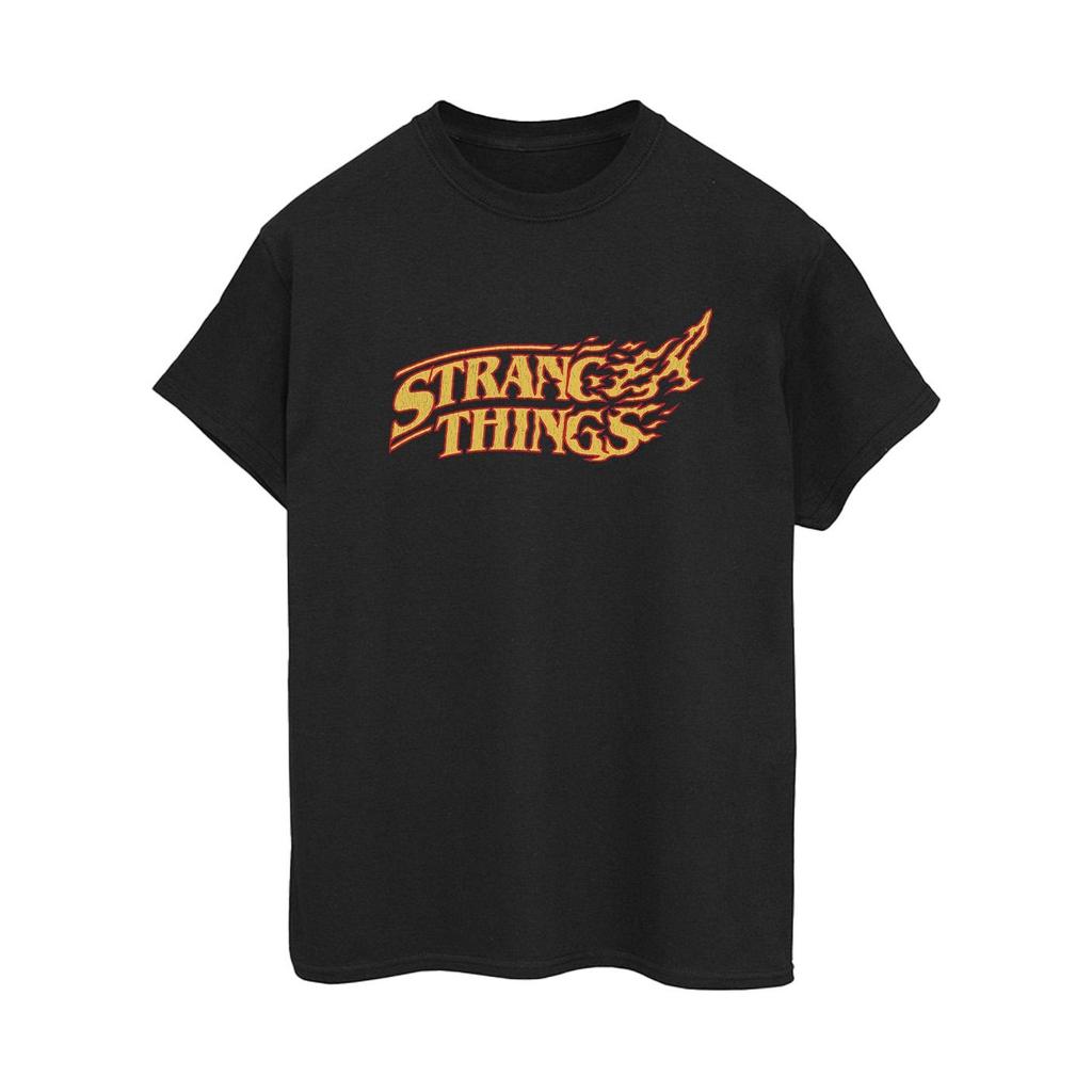 Netflix Womens/Ladies Stranger Things Logo Breaking Cotton Boyfriend T-Shirt