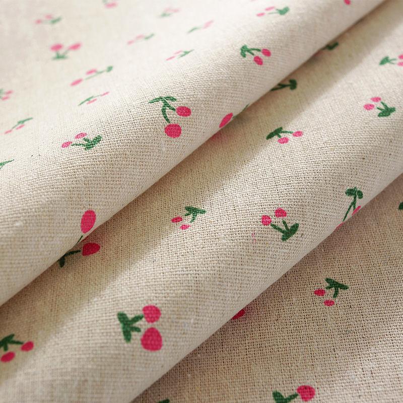 150x50cm Cotton Linen Blue Retro Orchid Fabrics Rural and Pastoral Style Handmade Curtains Handbags Handmade DIY Home Decoration