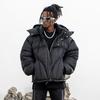 Механический стиль, дизайн для особых интересов, теплая куртка с капюшоном на хлопковой подкладке, мужская, модная, утолщенная, однотонная, повседневная, хлопковая одежда, верхняя одежда