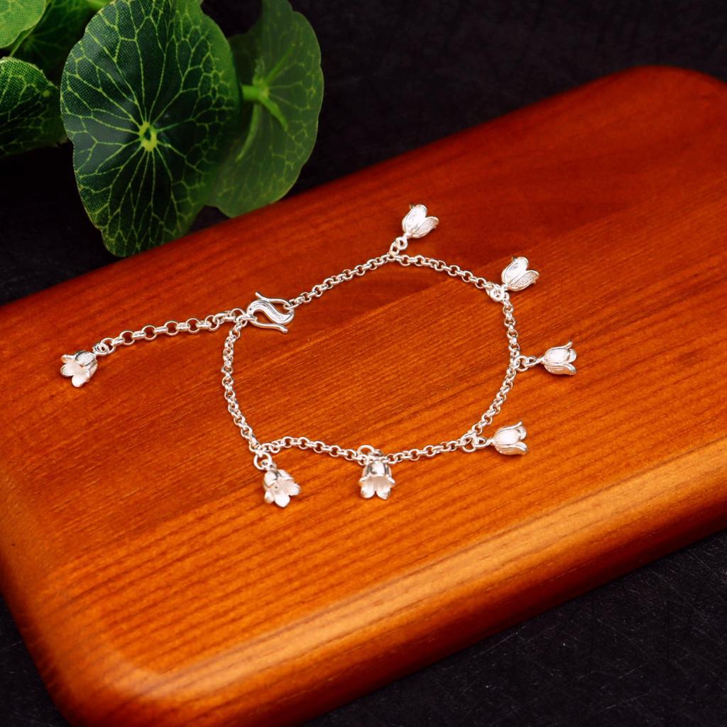 Lily of the Valley Filigree Sterling Silver Bracelet - Spring/Summer Versatile High-End Piece