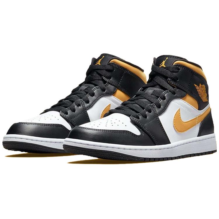 Air Jordan 1 Mid 'Черный Университетский Золотой' 554724-177