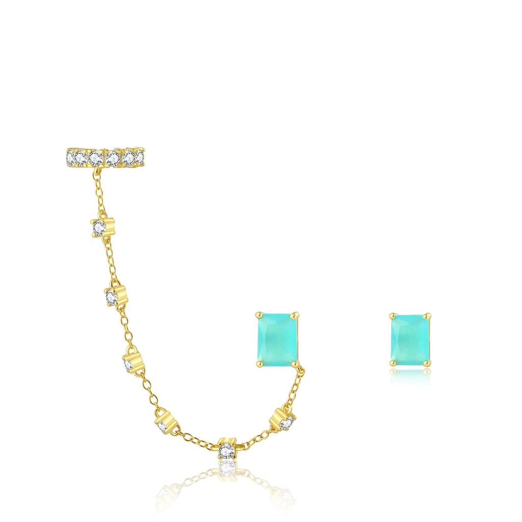 ANDYWEN Серьги-гвоздики из стерлингового серебра 925 пробы с турмалином и цирконием, длинная цепочка, длинные серьги с цирконием, роскошные ювелирные украшения, подарок