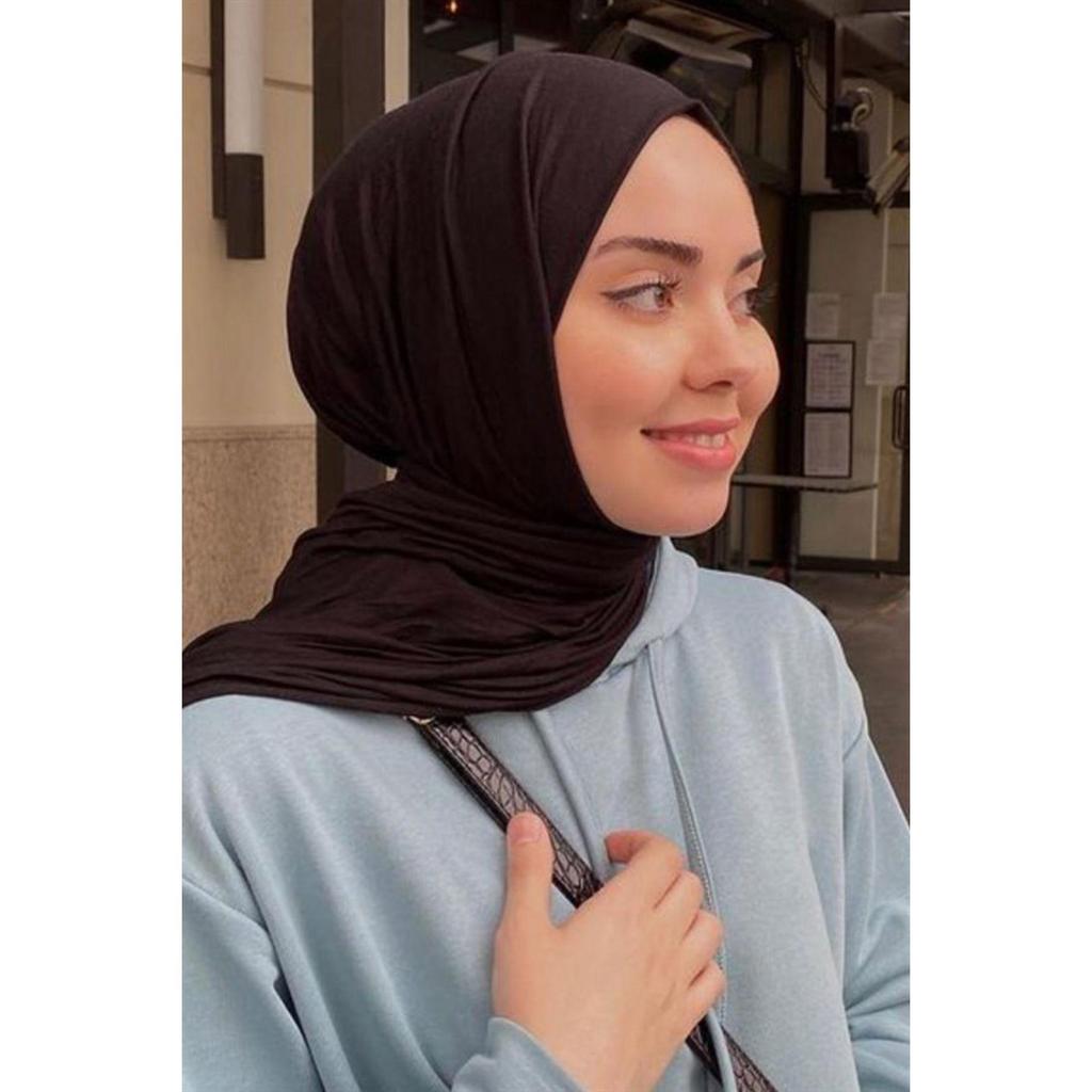 Premium Jersey Hijab Black