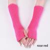 Fingerless Long Wrist Gloves White Black Ankle Wrist Sleeves Fashion Elbow Mittens  Girl Boys