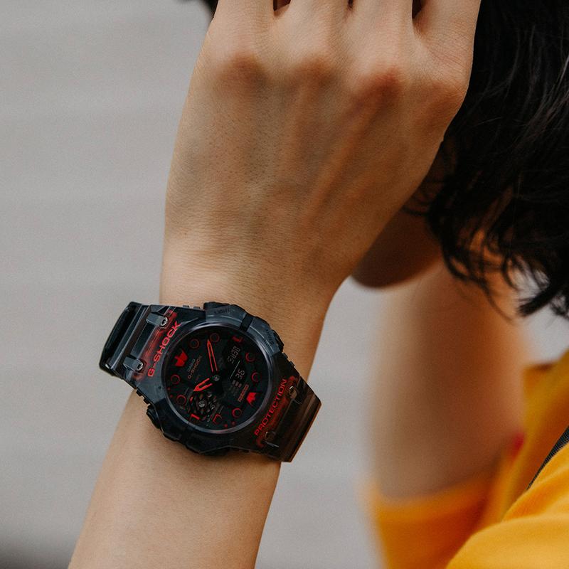 Casio Серия G-SHOCK Эпоха Измерений Спортивный Водонепроницаемый Хронограф Bluetooth Кварцевый Механизм Ремешок из Смолы Японские и Корейские Часы Мужские GA-B001G-1APR