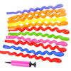Long Latex Balloons with Pump Flying Screaming Rocket Balloons Colorful Spiral Balloons for Parties Birthdays Events