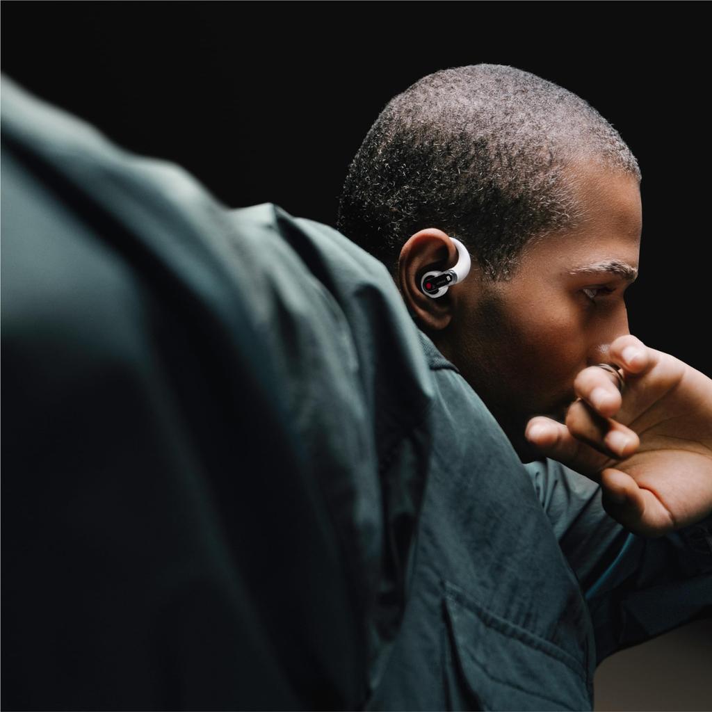 VGP 2025 Award Winner: Nothing Ear (open) Open-Ear Headphones with Earhooks, BT 5.3 Clear Voice Technology, Dual Microphones, Fast Charging, Compatibl