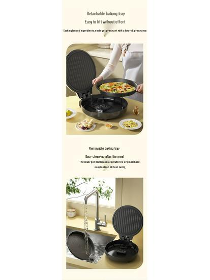 Detachable Electric Pancake Pan & Grill: Dishwasher Safe Breakfast & Sandwich Maker