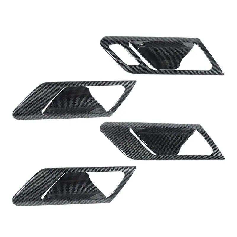 ABS Carbon Fiber Texture Car Styling Interior Door Handle Pull Bowl Frame Cover Trim For VW Golf 6 MK6 2008-2013