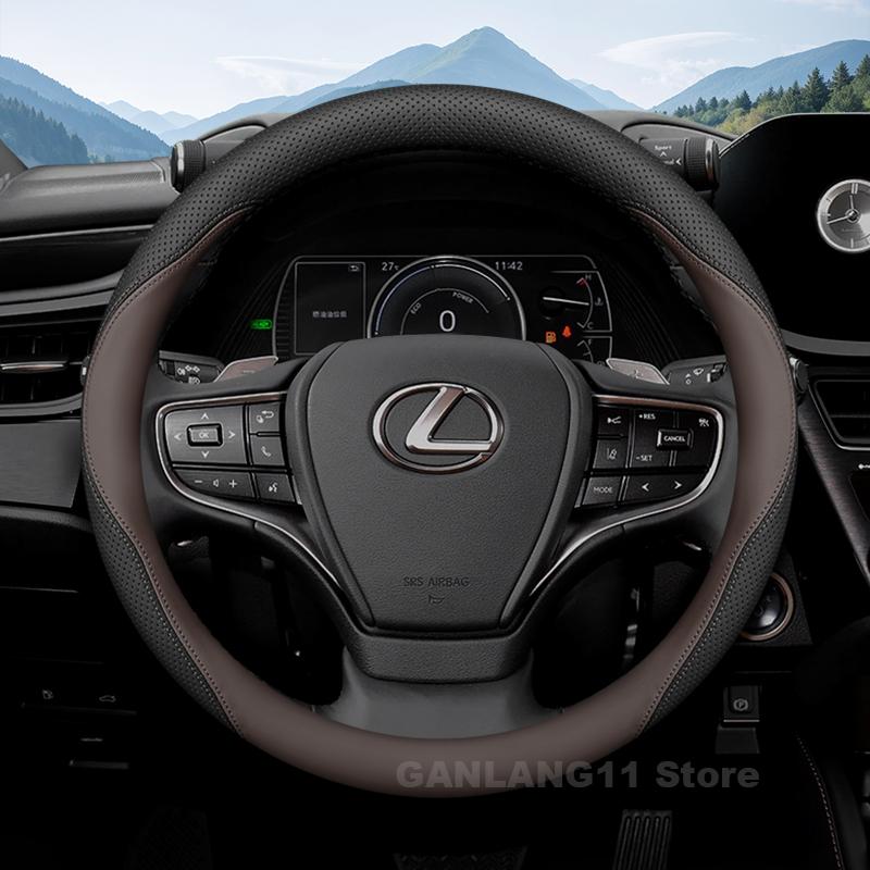 Кожаный чехол на руль автомобиля для LEXUS RX NX UX ES TX LX600 LM GX LS TXL VX Серии Автомобильный руль Аксессуары для LEXUS RX