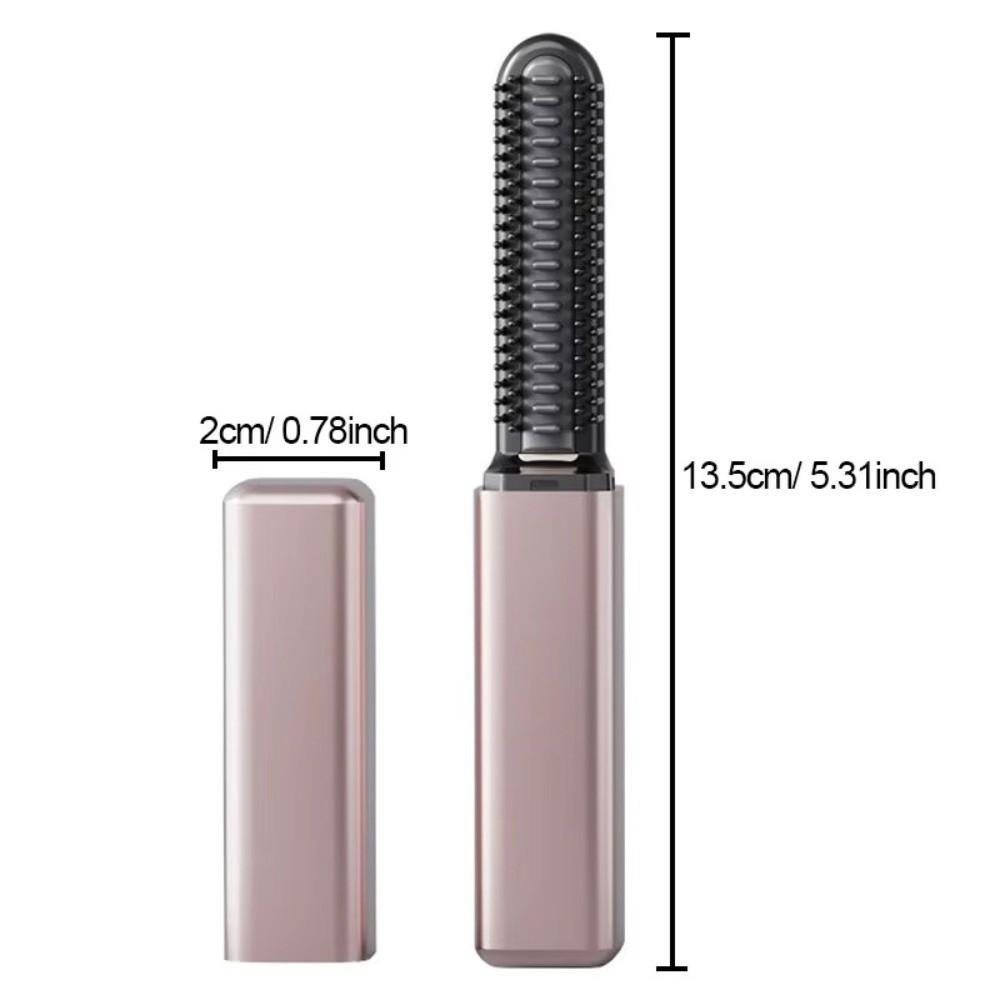 USB Charging Wireless Bangs Comb Heated Design USB Charging Brush Women Daily Styling
