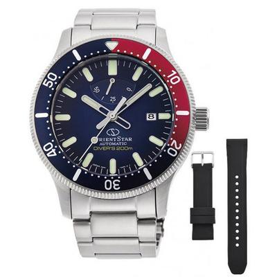 РК-AU0306L (СПОРТИВНАЯ 200-метровая водонепроницаемая модель для дайвинга (ISO) Силиконовая лента) Круглые часы, серебро
