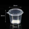 50Pcs Delivery Package Seasoning Box Sauce Box Seasoning Round Transparent Conjoined Plastic Box With Lid Multi Size Home Supply