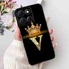 Горячий Чехол Для Motorola Moto G86 5G Буквы Короны A-Z Мягкий Силикон Черный ТПУ Чехол Для MOTO G86 XT2527-2 6.67" Защитный Чехол
