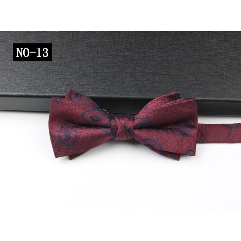 Деловой галстук-бабочка Мужская рубашка Костюм Джентльмен Узор Высококлассный Свадебный Ведущий Банкетный Бант