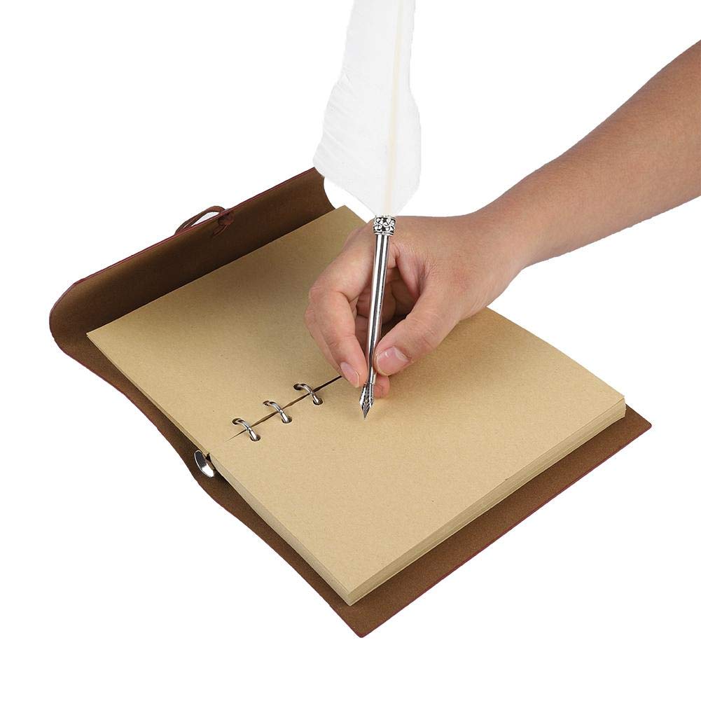 Перьевая ручка Перьевая ручка для макания Набор с бутылочкой чернил Перьевая ручка Настольная ручка Ручка для подписи Ретро Европейский стиль с подарочной коробкой (белый)