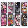 Крутой розовый чехол для телефона с граффити для iPhone 17 16 Pro Max 17 Air 16E 13 12 Mini 14 15 Plus 11 PC+TPU