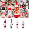 Party Table Decor Xmas Gift Santa Claus Wine Bottle Cover Bottle Dress Up Christmas Ornaments