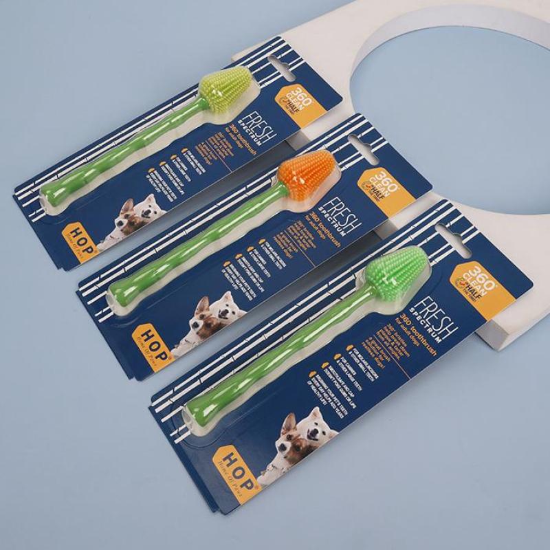 Питомец 360-градусная зубная щетка Кошка и собака Уход за полостью рта Универсальная Чистка зубов Профилактика зубного камня Мягкий силикон Принадлежности для чистки питомцев