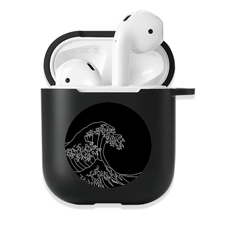 Мягкий черный силиконовый чехол для Apple Airpods Pro 3 2 1 The Great Wave of Kanagawa Bluetooth, беспроводные чехлы для наушников Airpod Cover