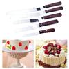 4/6/8/10/12-Inch Stainless Steel Cake Spatula Wooden Handle Food Grade Cream Jam Cake Decorating Angled Icing Offset Spatula