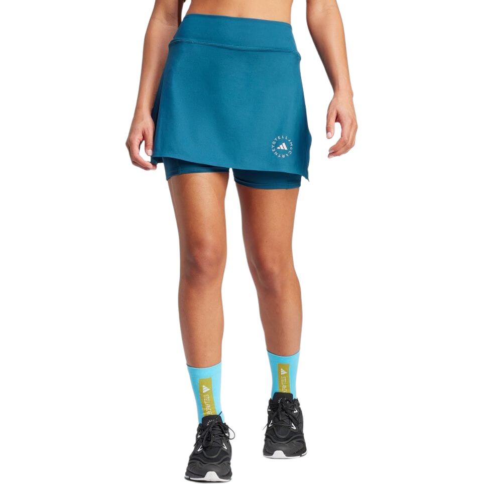 adidas Юбка с логотипом Stella McCartney Fashion Casual с принтом, женская, синяя, IN3643