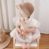 Children's Straw Hat Princess Summer Sunscreen Lace Straw Collapsible Cute Baby Boy Beach Sun Fishing Hat