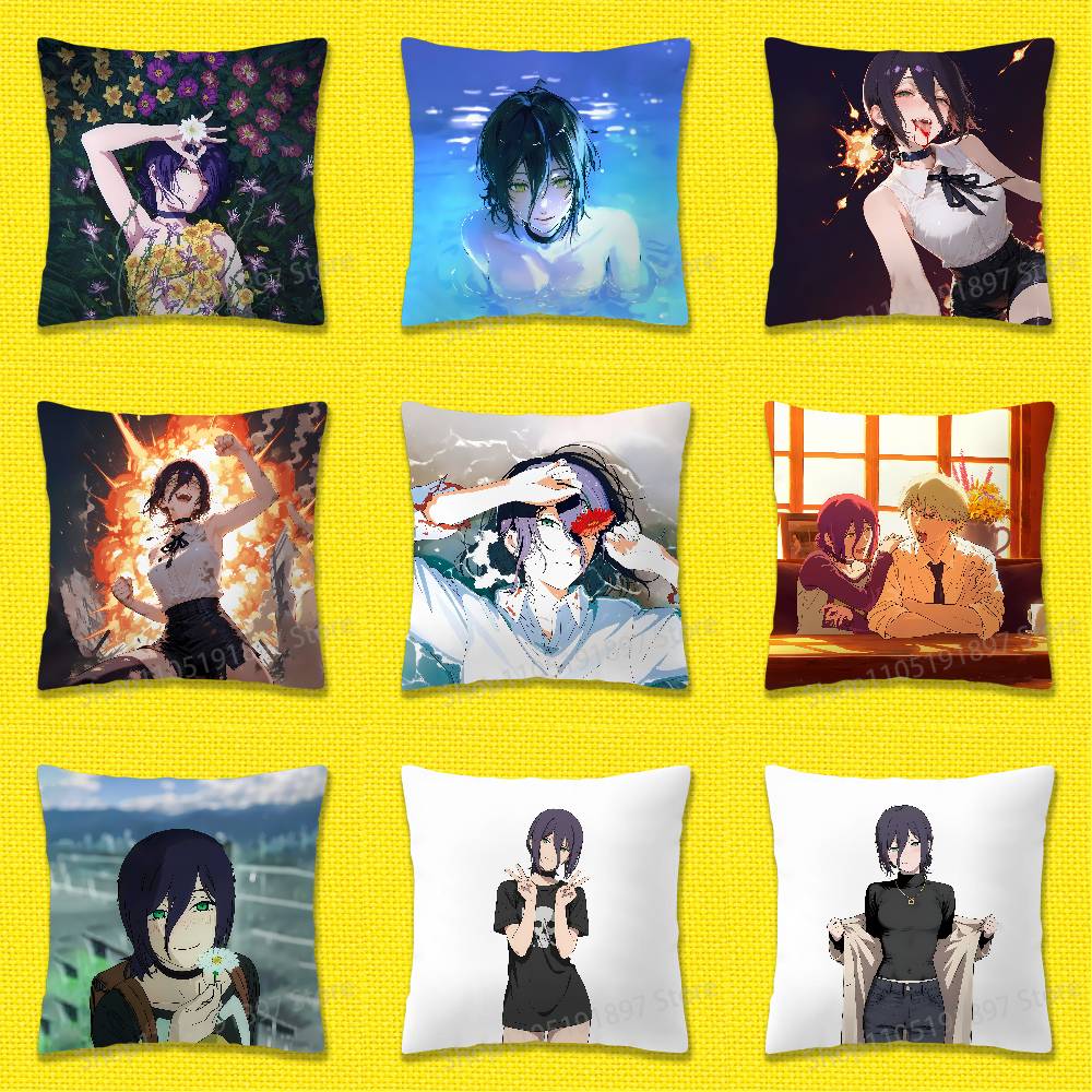 C-Chainsaw Man Reze Arc Throw Pillow Case For 55X55Cm 40X40Cm 45X45Cm 50X50Cm 30X30Cm Square Office Pillowship Cover
