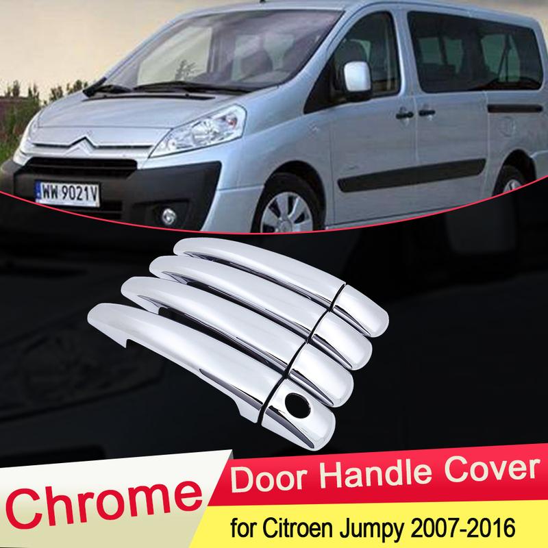 for Citroen Jumpy Dispatch 2007 2008 2009 2010 2011 2012 2013 2014 2015 2016 Chrome Door Handle Cover Trim Exterior Accessories