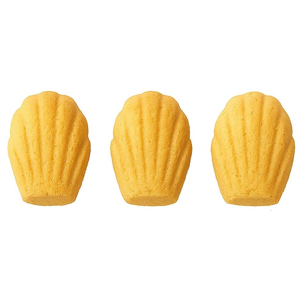Silicone Madeleine Cookie Mold Shell Chocolate Baking Tray Nonstick Flexible 18-Cavity 32x24.5x2cm Beige