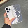 Роскошный магнитный беспроводной зарядный чехол Magsafe для iPhone 16 15 14 13 12 11 Pro XR XS Max 7 8 Plus 13 mini задняя крышка прозрачный чехол