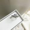 Tancise Women Classic 925 Sterling Silver  Zircon Ring Ladies Jewelry Wedding Promise Party Gift