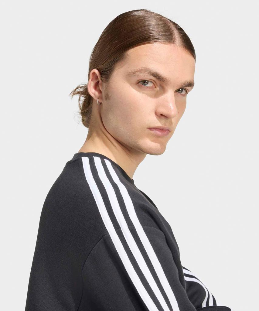 ADIDAS 3-Stripe Oversized Crew Neck - Black / Ke2916
