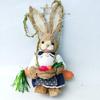 Ручная работа Соломенное плетеное украшение кролик - Милый стиль Мори для Рождества и Пасхи