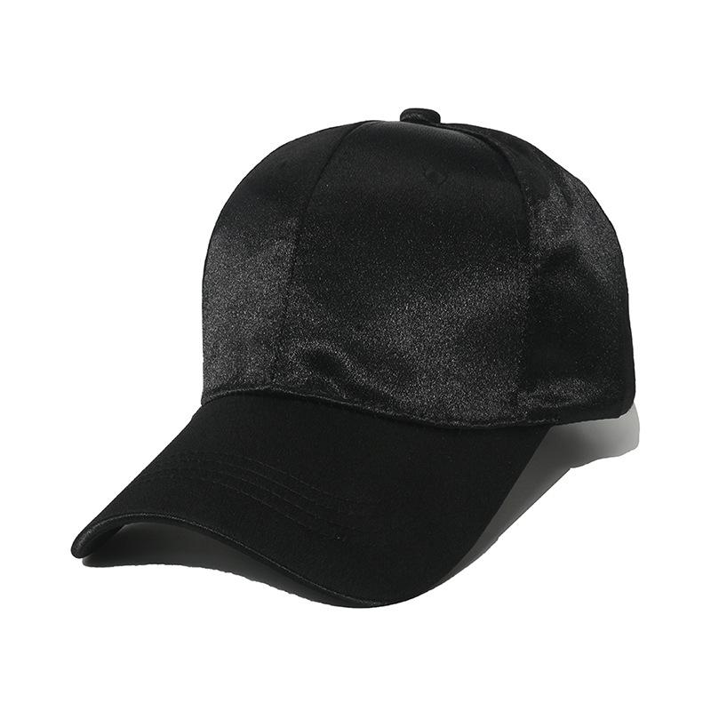 Luxury Satin Baseball Cap Shiny Adjustable Dad Hat for Women