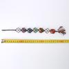 Healing Crystals Stone Car Hanging Mixed Quartz 7 Chakra Heart Shape Stone Pendant for Decoration