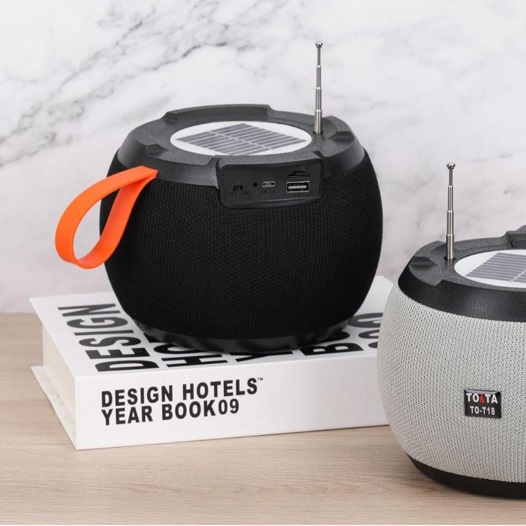 T18 Солнечная Bluetooth-колонка: Долговечный аккумулятор, FM-радио, Уличный HIFI звук, Сабвуфер