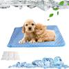 SHAKE BEAR Pet Cooling Gel Mat for Dogs and Summer Cooling Mat with Aluminum Foil and Ice Pack Pocket Mat, Cats, Insulation, Washable, (Blue, Small