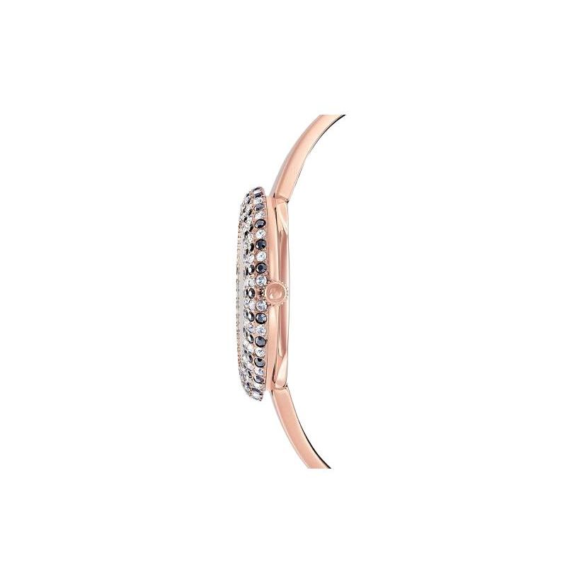 Swarovski Часы Crystalline Delight Кварцевый механизм Металлический ремешок Черный циферблат Женские часы Металлический 5484050