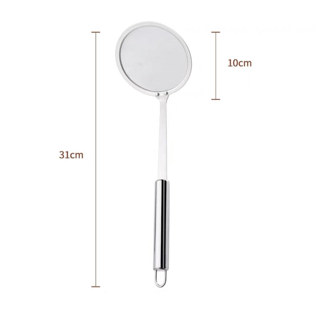 304 Stainless Steel Filter Oil Spoon 100 Mesh Filter Screen Household Hot Pot Foam Oil Partition Kitchen Filter Spoon