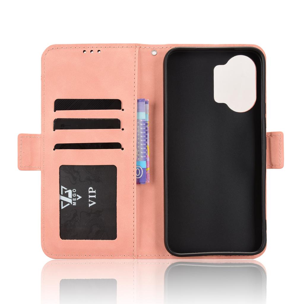 Wallet Case for Poco X8 Pro Max 5G - Leather/PU, Pink, With Card Holder