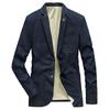 Denim Suit Men's Casual Loose Plus Size Young Denim Suit Jacket