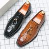 Fashion Fashion Men's British Alligator Pattern Pu Leather Shoes Male Formal Wedding Prom Homecoming Oxfordss Sapato Social Masculino