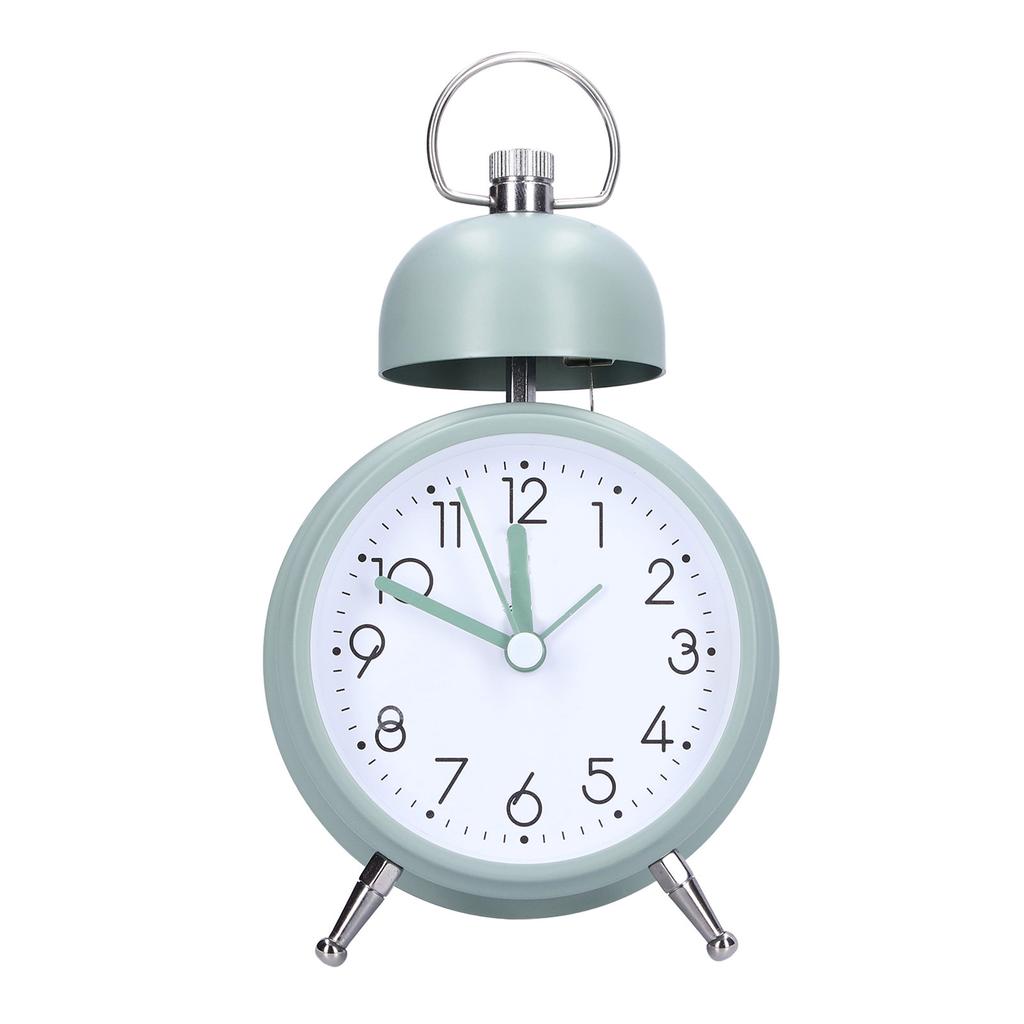 Alarm Clock Green Portable Metal Big Ringtone Simple Style Office Home Alarm Clock