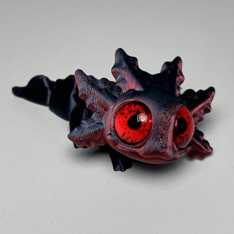 1 шт. Декорация для гостиной 3D-печать Фигурки саламандры Подвижные суставы Имитация глаз Для домашних аксессуаров Детский подарок