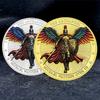1/3/5Pcs Archangel Michael Challenge Coin Double-sided Carved Metal Medal Commemorative Medallion Round