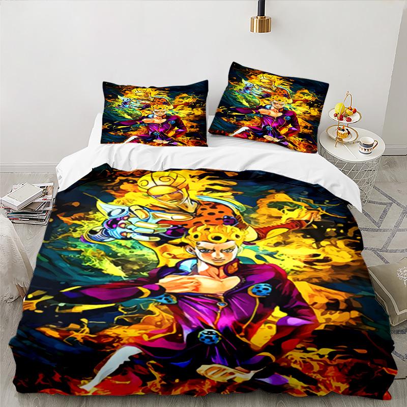 3PCS Jojo Bedding Set Printed Duvet Cover Closure Includes 1 Duvet Cover & 2 Pillowcases for All Seasons Bedroom Decor