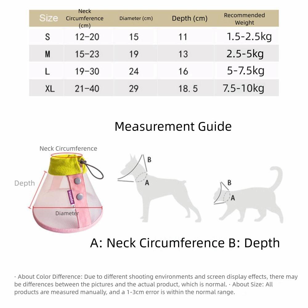 Breathable Pet Neck Cone Soft Cat Neck Protective Circle  Postoperative Care