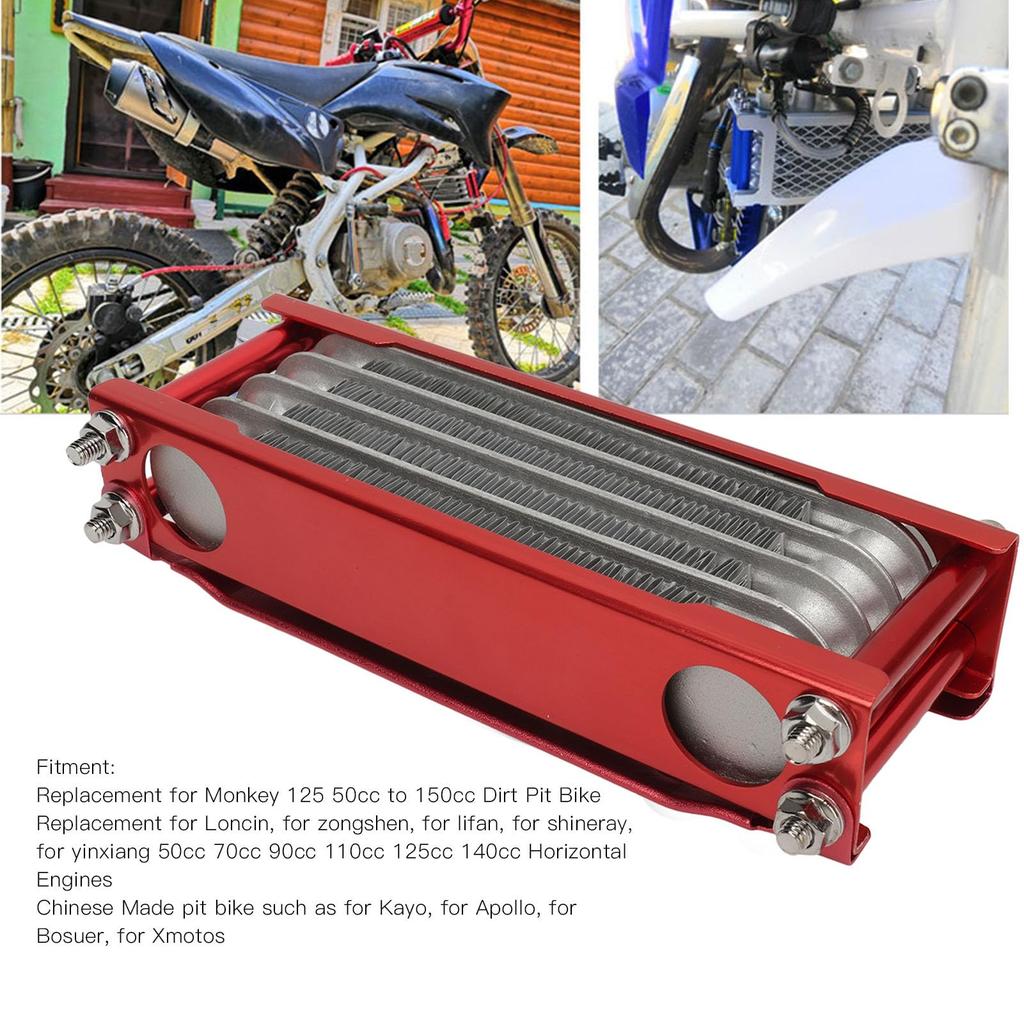 Motorcycle Cooler, 17PCS Motorcycle Cooler Radiator Set, 4 Row